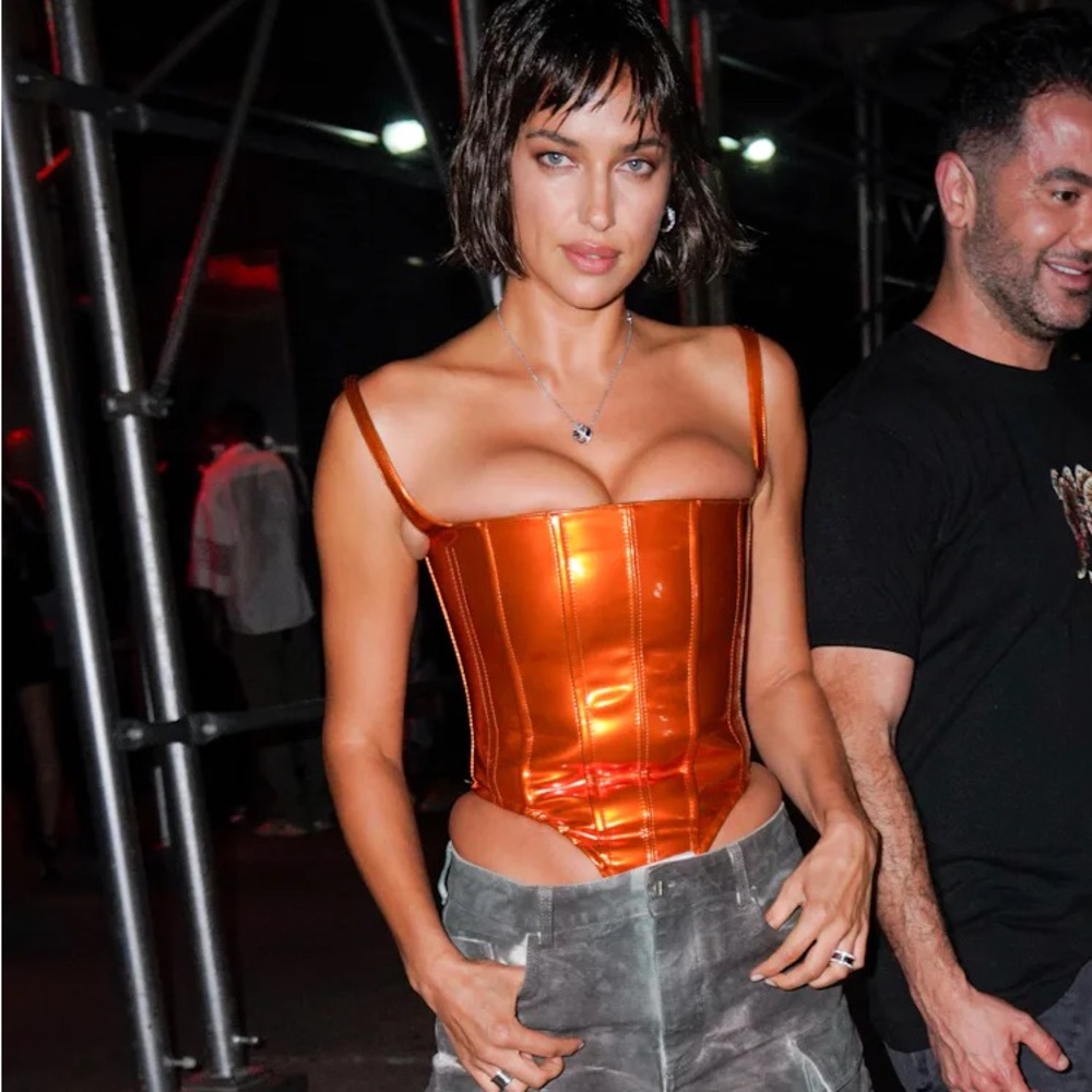 designer laquan smith orange corset 🍑❤️
